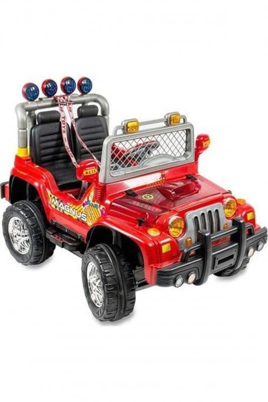 4 X 4 Mega Jeep 12 Volt Turbo 2 Kişilik 504 akülü araba